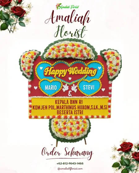 Papan Bunga Pernikahan Kudukeras